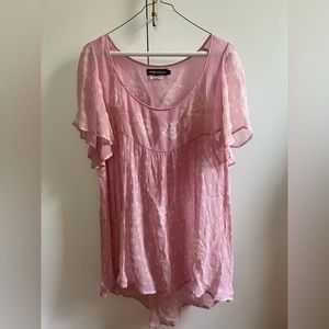 Antik Batik pink sheer top